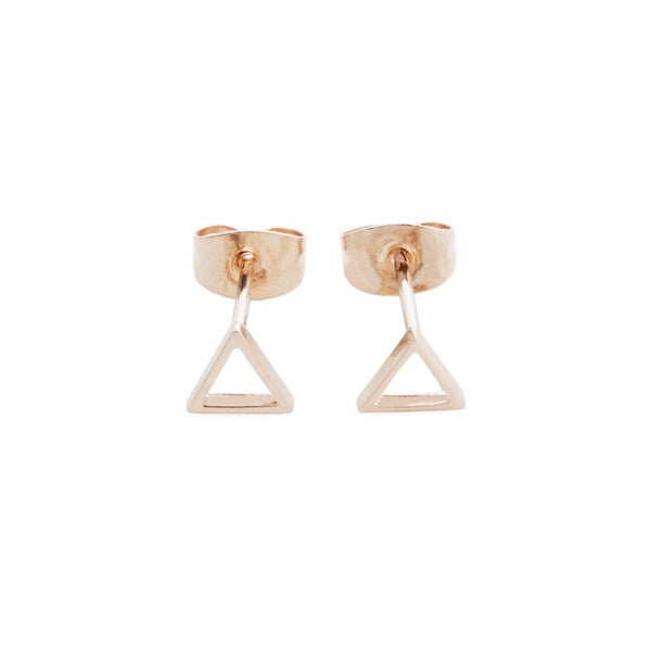 Outline Triangle Stud Earrings